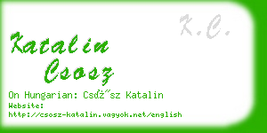 katalin csosz business card